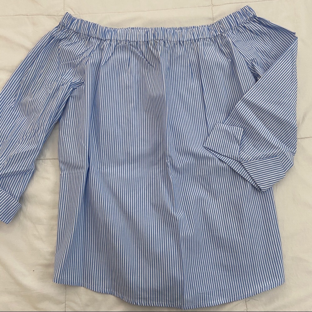 Forever 21 - Striped Off the Shoulder Blouse